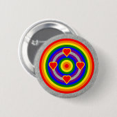 Kleurenbadge: LGBT+ Ronde Button 5,7 Cm (Voorkant /achterkant)