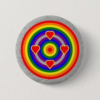 Kleurenbadge: LGBT+ Ronde Button 5,7 Cm