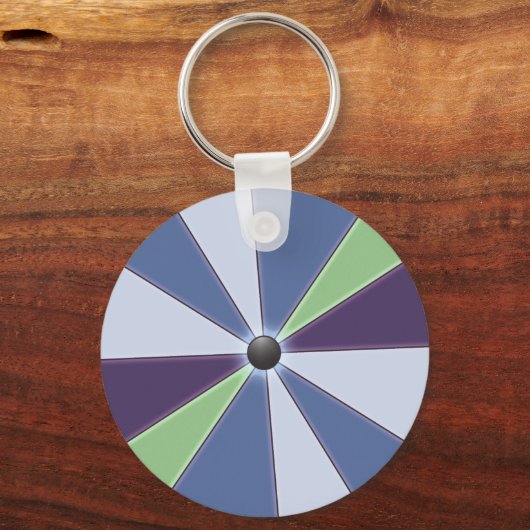 Kleurenbalken blauw sleutelhanger (Voorkant)