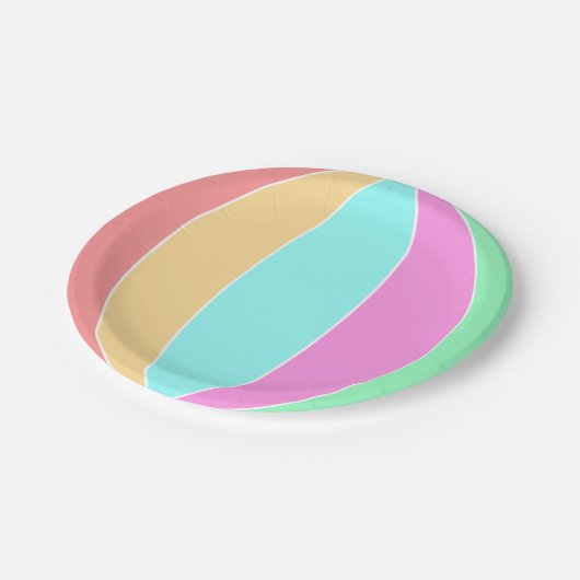 Kleurenband voor pasta papieren bordje (Gekanteld)