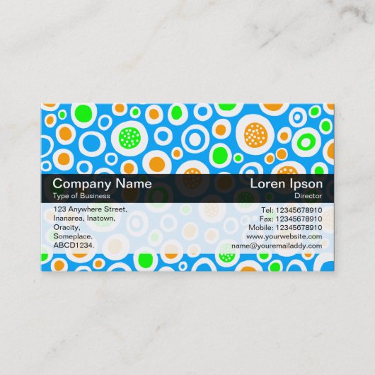 Kleurenband - zwart - Abstract 030413 Visitekaartje (Voorkant)