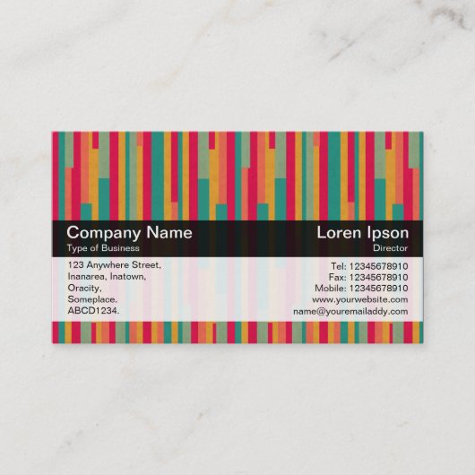 Kleurenband - zwart - Abstract 240113a Visitekaartje (Voorkant)