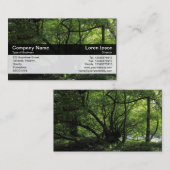 Kleurenband - zwart - bomen per rivier visitekaartje (Voorkant / Achterkant)