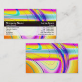 Kleurenband - zwart - fractal Abstract Visitekaartje (Voorkant / Achterkant)