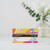 Kleurenband - zwart - fractal Abstract Visitekaartje (Staand voorkant)