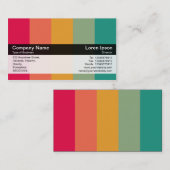 Kleurenband - zwart - kleuren visitekaartje (Voorkant / Achterkant)