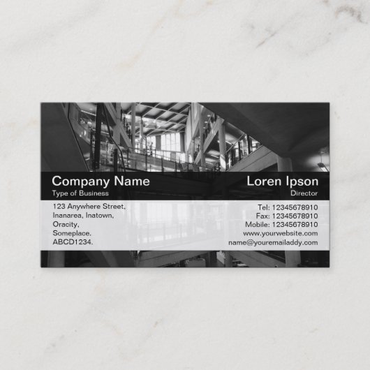 Kleurenband - zwart - modern interieur visitekaartje (Voorkant)