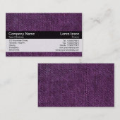 Kleurenband - zwart - Paarse denim Visitekaartje (Voorkant / Achterkant)