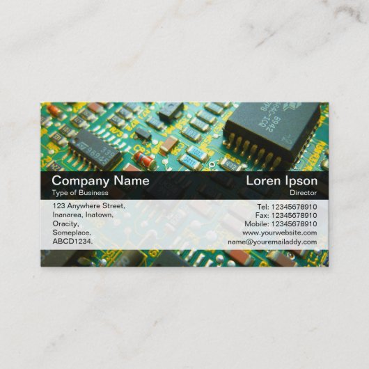 Kleurenband - zwart - schakelkaart visitekaartje (Voorkant)