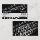 Kleurenband - zwart -  schrijfmachine visitekaartje (Voorkant / Achterkant)