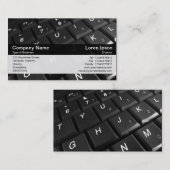 Kleurenband - zwart - toetsenbord 02 visitekaartje (Voorkant / Achterkant)