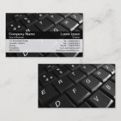 Kleurenband - zwart - toetsenbord visitekaartje (Voorkant / Achterkant)