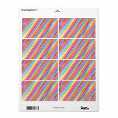 Kleurenbandpatroon Etiket (Full Sheet)