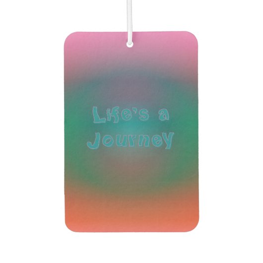 kleurenbeeld "Life's a Journey" Luchtverfrisser (Voorkant)