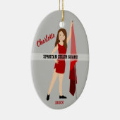 Kleurenbeschermer bruin haar in rood keramisch ornament (Rechts)