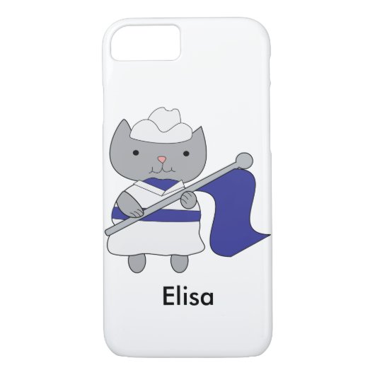 Kleurenbeschermer Cat Blue Case-Mate iPhone Case (Achterkant)