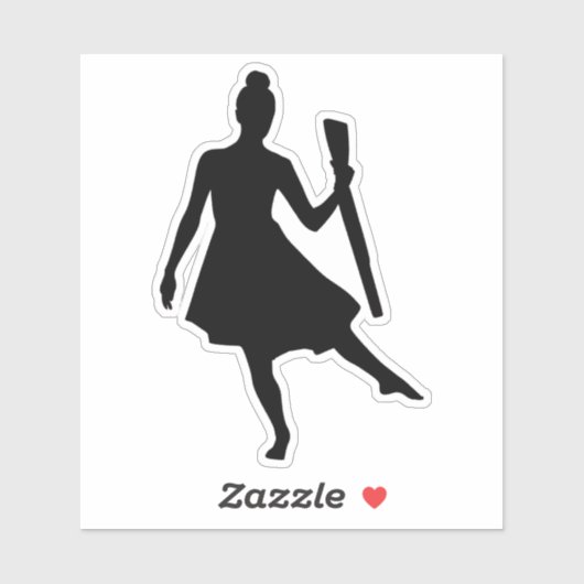 Kleurenbeschermer danser met rifle sticker (Vel)