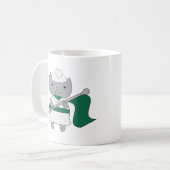Kleurenbeschermer Kat Groen en Wit Koffiemok (Voorkant links)