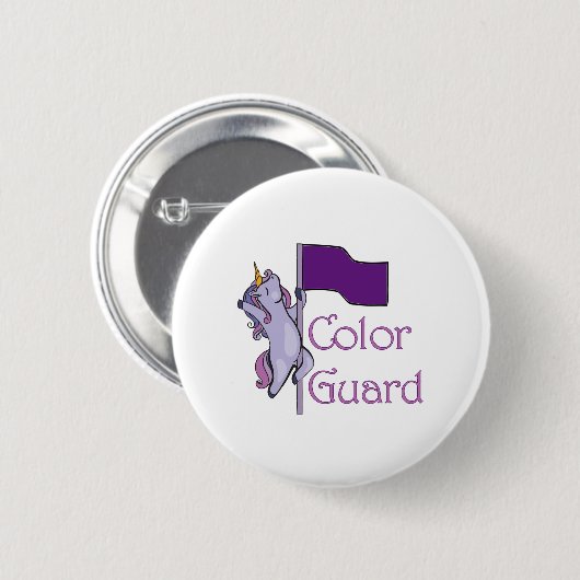 Kleurenbescherming: Unicorn Ronde Button 5,7 Cm (Voorkant /achterkant)