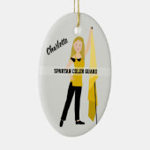 Kleurenbeschermlaag in geel en zwart keramisch ornament (Rechts)