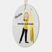 Kleurenbeschermlaag in geel en zwart keramisch ornament (Links)