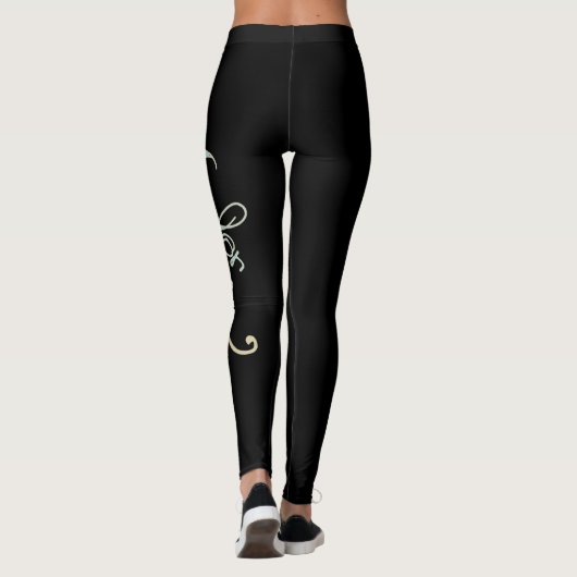 Kleurenbeschermlaag zwart met vormig ontwerp leggings (Achterkant)