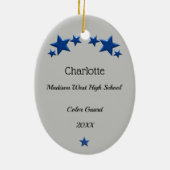 Kleurenbeschermster in blauw keramisch ornament