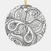 Kleurenblaaskunst Nieuw ontwerp Floral esthetisch  Keramisch Ornament (Voorkant)