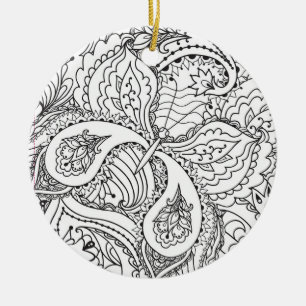 Kleurenblaaskunst Nieuw ontwerp Floral esthetisch  Keramisch Ornament