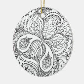 Kleurenblaaskunst Nieuw ontwerp Floral esthetisch  Keramisch Ornament (Links)