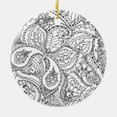 Kleurenblaaskunst Nieuw ontwerp Floral esthetisch  Keramisch Ornament (Achterkant)