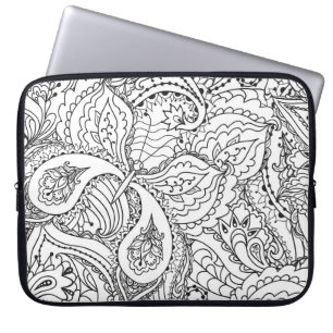 Kleurenblaaskunst Nieuw ontwerp Floral esthetisch  Laptop Sleeve