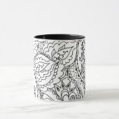 Kleurenblaaskunst Nieuw ontwerp Floral esthetisch  Mok (Midden)