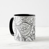 Kleurenblaaskunst Nieuw ontwerp Floral esthetisch  Mok (Voorkant links)