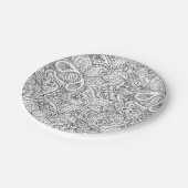 Kleurenblaaskunst Nieuw ontwerp Floral esthetisch  Papieren Bordje (Gekanteld)