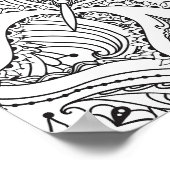 Kleurenblaaskunst Nieuw ontwerp Floral esthetisch  Poster (Hoek)