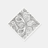 Kleurenblaaskunst Nieuw ontwerp Floral esthetisch  Servet (Hoek)