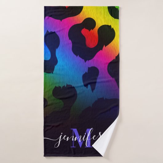 Kleurenblad afdrukken badhanddoek (Badhanddoek)