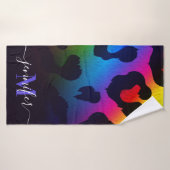 Kleurenblad afdrukken badhanddoek (Badhanddoek)