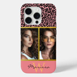 Kleurenblad Afdrukken Foto Collage & Monogram iPhone 15 Pro Case