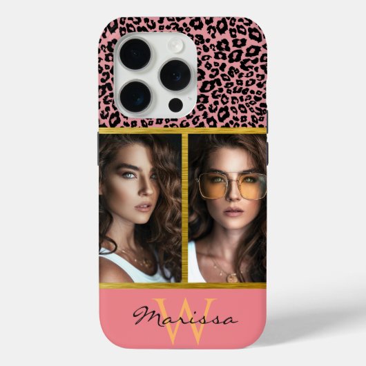 Kleurenblad Afdrukken Foto Collage & Monogram Case-Mate iPhone Case (Achterkant)