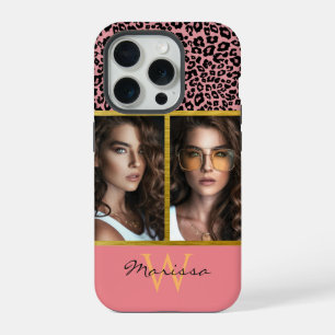 Kleurenblad Afdrukken Foto Collage & Monogram iPhone 15 Pro Case