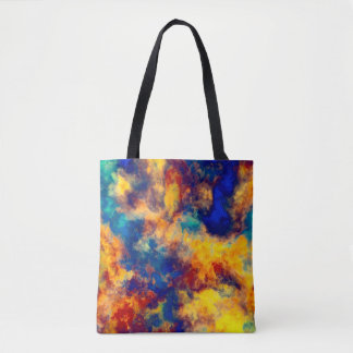 Kleurenblad Blauw rood Geel Blauwgroen Multi-Color Tote Bag