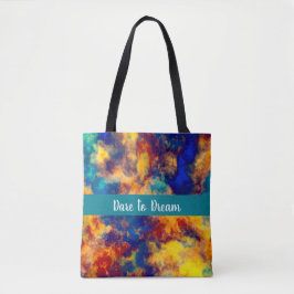 Kleurenblad Blauw rood Geel Blauwgroen Multikleure Tote Bag