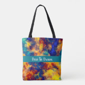 Kleurenblad Blauw rood Geel Blauwgroen Multikleure Tote Bag (Achterkant)