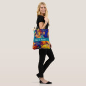 Kleurenblad Blauw rood Geel Blauwgroen Multikleure Tote Bag (Op model)
