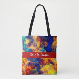 Kleurenblad Blauw rood Geel Blauwgroen Multikleure Tote Bag