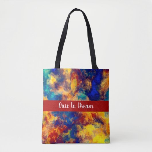 Kleurenblad Blauw rood Geel Blauwgroen Multikleure Tote Bag (Voorkant)