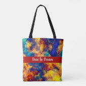 Kleurenblad Blauw rood Geel Blauwgroen Multikleure Tote Bag (Achterkant)