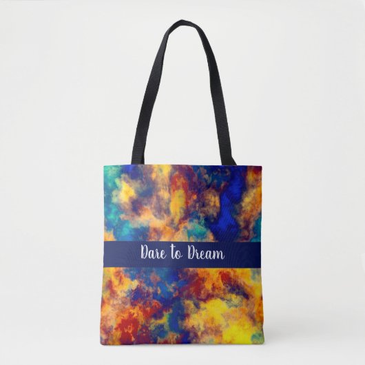 Kleurenblad Blauw rood Geel Blauwgroen Multikleure Tote Bag (Voorkant)